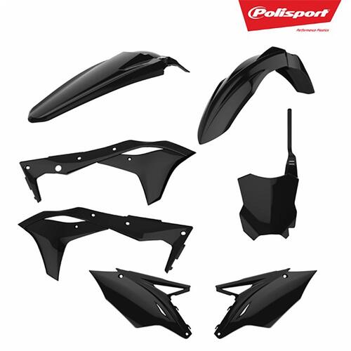 Polisport Plastics MX Kit - Kaw KX250F ('17-18) - Black