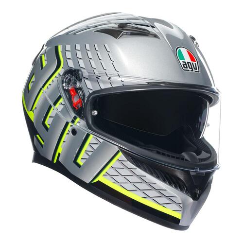 AGV K3 Helmet - Fortify Grey/Black/Fluo Yellow