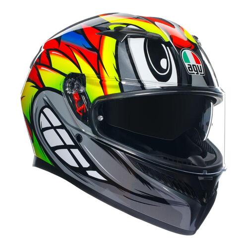 AGV K3 Helmet - Birdy 2.0 Grey/Yellow/Red