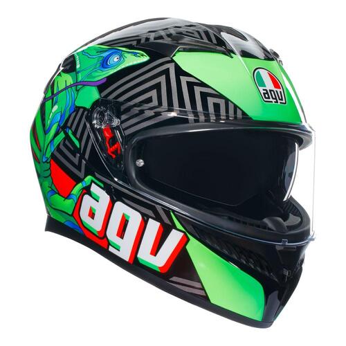 AGV K3 Helmet - Kamaleon Black/Red/Green