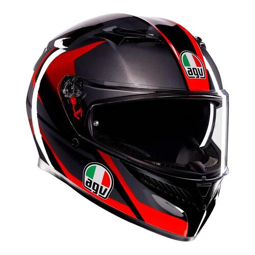 AGV K3 Helmet - Striga Matt Black/Grey/Red