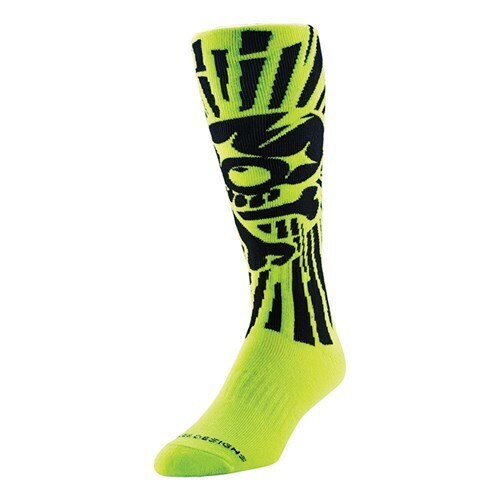 Troy Lee Designs GP Moto Socks Skully Yellow