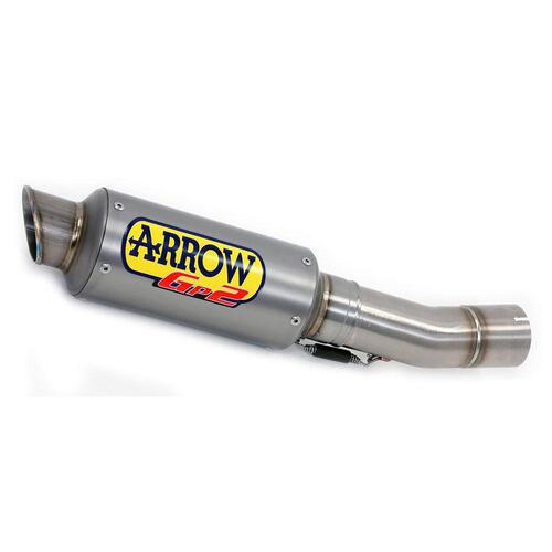 Arrow GP2 Muffler for Suz GSX-R 600/750 ('11-19) in Titanium w/Ti. Cap