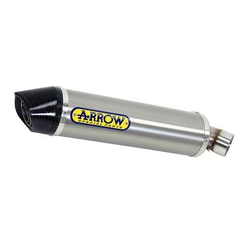 Arrow Indy-Race Muffler for Hon CBR600RR ('07-12) in Alum. Muffler w/CF Cap