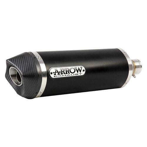 Arrow Race-Tech Muffler for Hon CB500F/R, 500X in Alum. Dark w/CF Cap