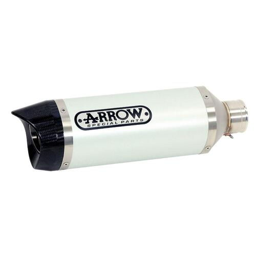 Arrow Street Thunder Muffler for Yam MT-07 ('14-) in Alum. Silver w/CF Cap