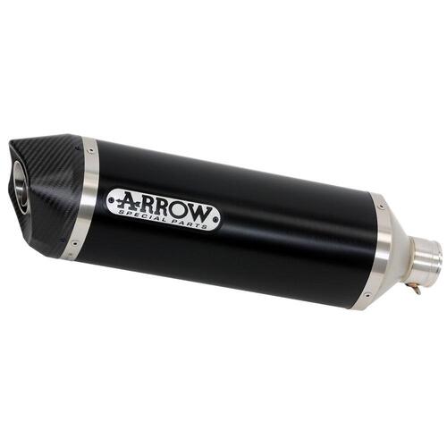 Arrow Race-Tech Muffler for Suz GSX-R 1000 ('17-) in Alum. Dark w/CF Cap