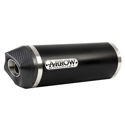 Arrow Race-Tech Muffler for Kaw Z900 ('17-19) in Alum. Dark w/CF Cap