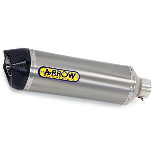 Arrow Race-Tech Muffler for Kaw Ninja 400 & Z 400 in Alum. Silver w/CF Cap