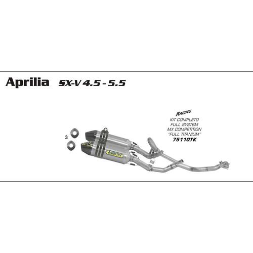 Arrow Aprilia SXV450/550 '07-11 Titanium Collectors Kit Exhaust