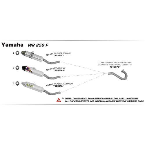 Arrow Header for Yam WR250F ('07-13) in SS