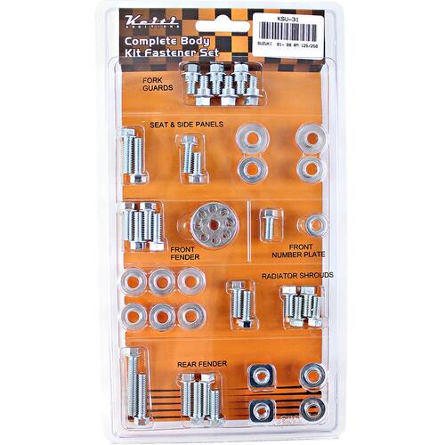 Keiti Complete Body Kit Fastener Set - Suzuki RM 125/250 ('01-08)