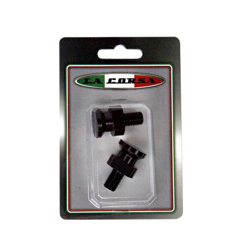 La Corsa Rear Stand Pick Up Knobs - Black -10mm Kawasaki 1.25mm Pitch