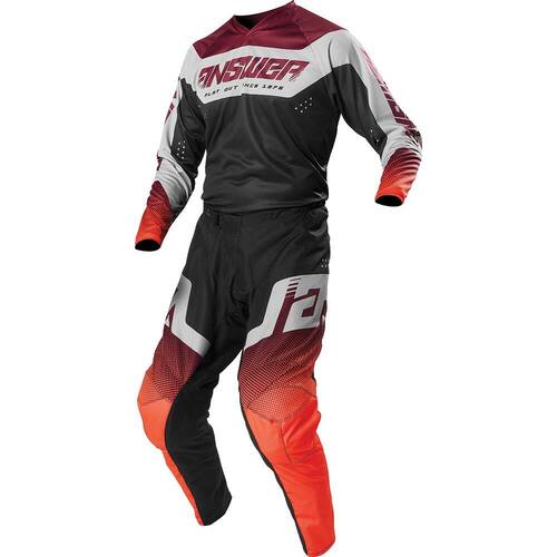 Answer 2021 'Charge Syncron' Motorcross Gear Set - Berry/Flo Red/Black