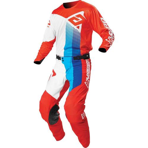 Answer 2021 'Pace Elite' Motorcross Gear Set - White/Red/Hyper Blue