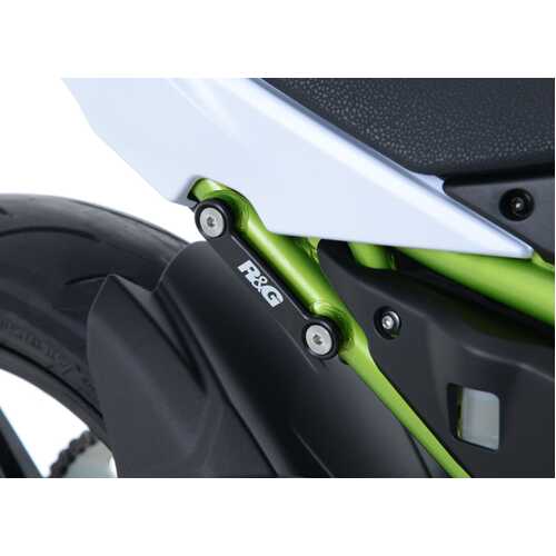 Rear Footrest Plates (pair, BLACK), Kaw Z 650,Ninja 650 '17-