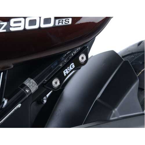 Rear Footrest Plates (pair BLK),Kawasaki Z900/Z900RS