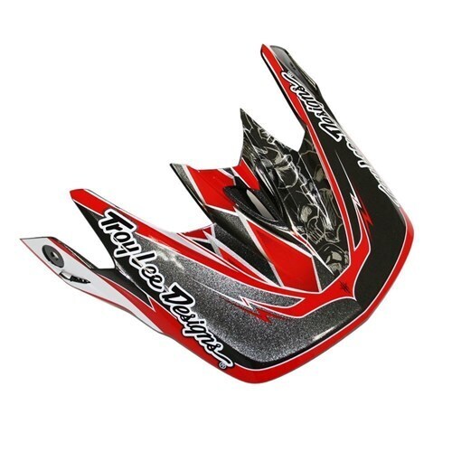 Troy Lee Designs 11 D3 Hill Skulls Visor Red