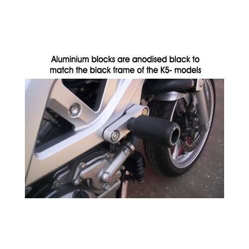 Crash Protectors (Black) - Suzuki SV650 K5- unfaired