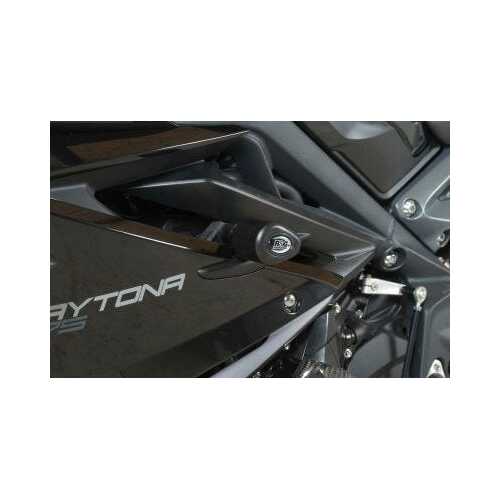 Aero Crash Protectors (White) -Triumph 675 Daytona 2013 -Road Version