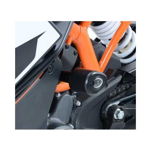 No-cut Aero Frame Sliders (Black) - KTM RC 125/200/390 '14-