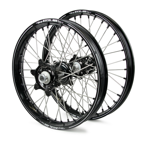 Yamaha Talon Carbon Fibre / Excel A60 SNR MX Black Rims / Black Hubs/Black Nipples YZ 125-250 1998-01, YZF 250 2001, YZF400-426 1999-01 (21 / 19*2.15)