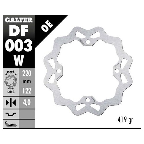 Galfer Pt Grip Clampon 1/2 Waffle Black/Black