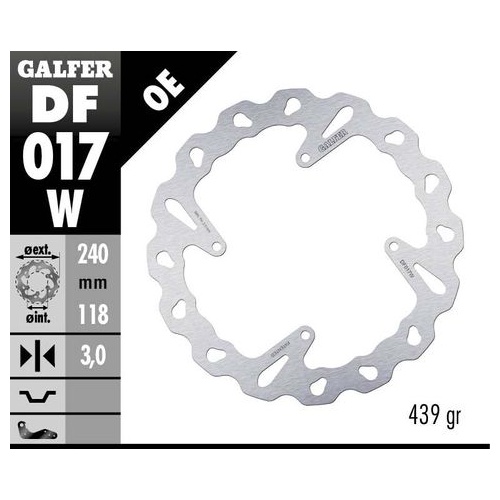 Galfer Standard Solid Mount Front Wave Rotor