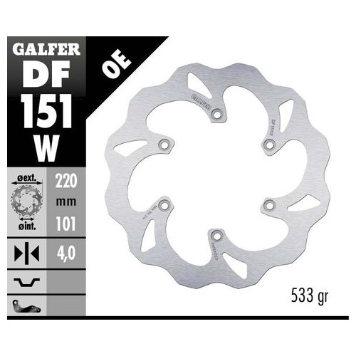 STANDARD SOLID MOUNT REAR WAVE ROTOR