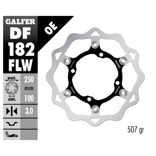 Galfer Standard Solid Mount Rear Wave Rotor