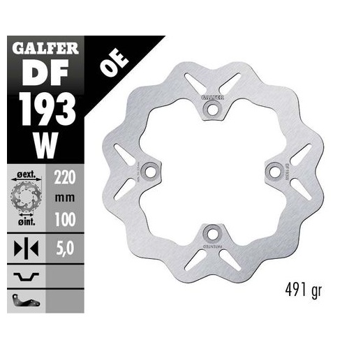 STANDARD SOLID MOUNT REAR WAVE ROTOR