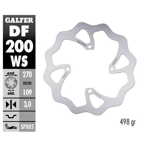 Galfer O/Sized Solid Mount Front Wave Rotor