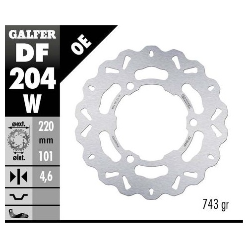 Galfer Standard Solid Mount Front Wave Rotor