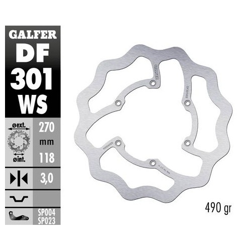 Galfer Oversize 280mm Solid Mount Rotor