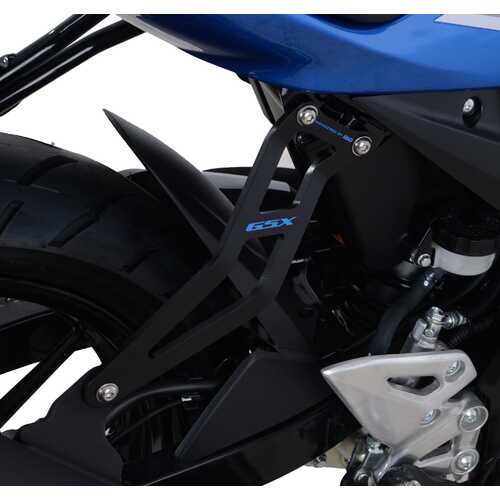 Exh Hanger,BLK Blu logo & LH FT/Rest Blanking125 GSX-R/GSX-S