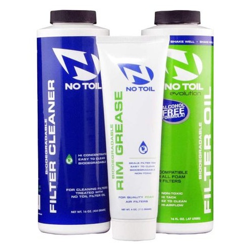 No Toil Evolution 3 Pack Air Filter Oil, Cleaner & Rim Grease 475Ml