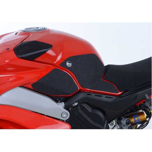 R&G Tank Traction Grip Kit - Duc Panigale V4/V4S/Speciale Traction Grips 4-Grip Kit (Black)