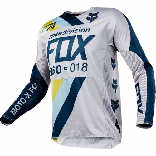 Fox 2018 360 Draftr Jersey Light Grey