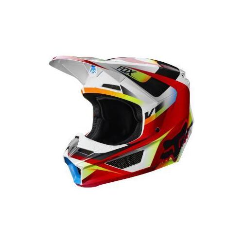 Fox Youth V1 Motif Helmet 2019 Red White