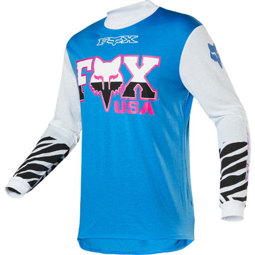 Fox Retro Zebra Jersey Cyan