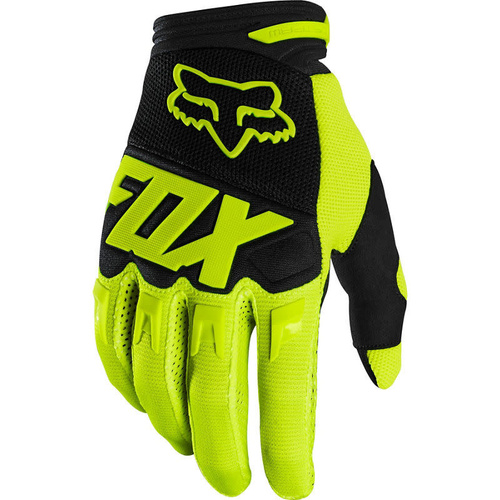 Fox 2020 Dirtpaw Youth Race Glove Fluro Yellow