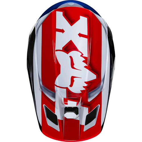 Fox Youth V2 Hayl Visor 2019 Blue Red