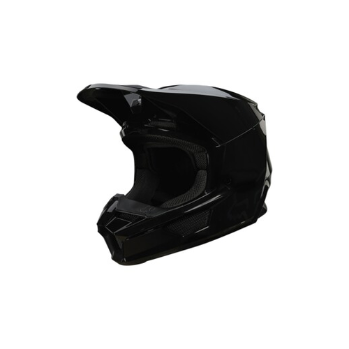 Fox Youth V1 Matte Blk ECE Helmet Matte Black