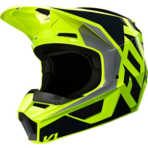 Fox Youth V1 Prix ECE Helmet Black Yellow