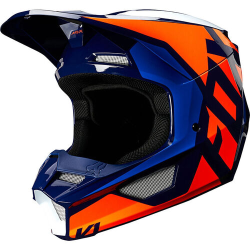 Fox Youth V1 Prix ECE Helmet Orange Blue