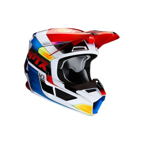 Fox Youth V1 Yorr ECE Helmet Blue Red