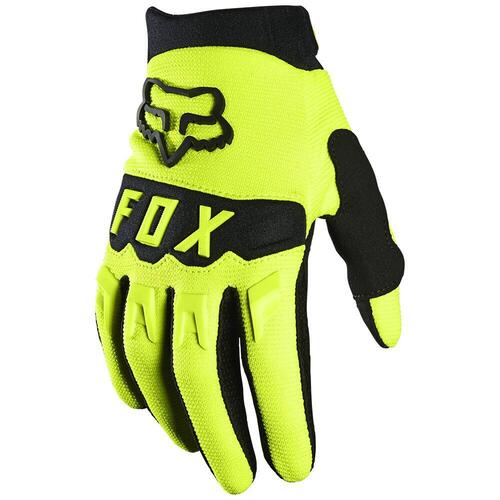 Fox 2021 Dirtpaw Youth Glove Fluro Yellow