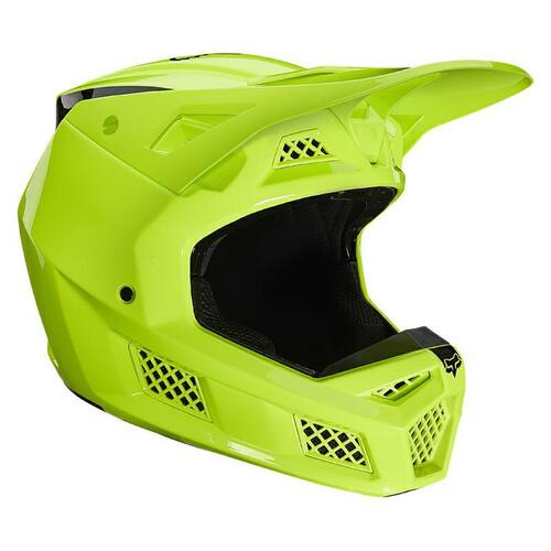 Fox V3 RS Psycosis ECE Helmet 2021 Fluro Yellow