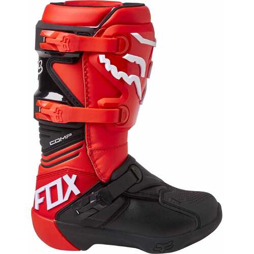 Fox Youth Comp Boot Buckle Flo Red