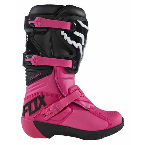 Fox Youth Comp Boot Buckle Black/Pink